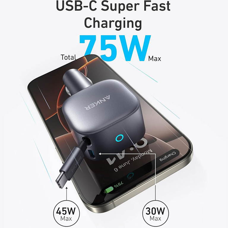 شارژر فندکی 75 وات انکر Anker Nano A2738